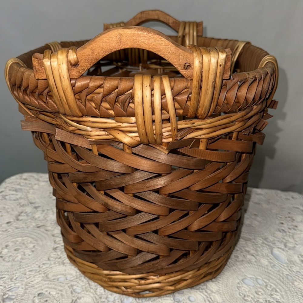 Home‎ Interior HomeCo Woven Basket Set Tag Fishing Basket Vintage Discontinued - Picture 6 of 14